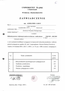 Uprawnienia pedagogiczne